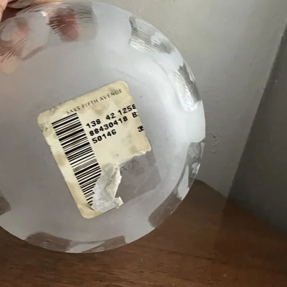 Saks Fifth Avenue Crystal Candy Dish Bowl Palm Tree Design 5.5
